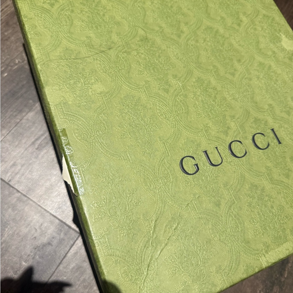 BRAND NEW Gucci Butter Yellow and Beige GG Canvas Platform Slides - Picture 7 of 7